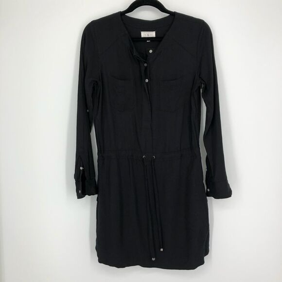 LOU & GREY Drawstring Shirt Dress - Picture 2 of 8
